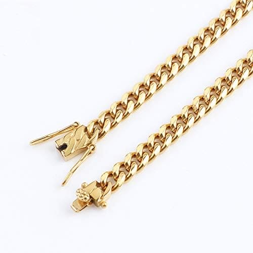 Gold Cuban Link Chain Necklace for Men/Women Real 12MM 18K Diamond Cut Heavy w Solid Thick Clasp Hip Hop