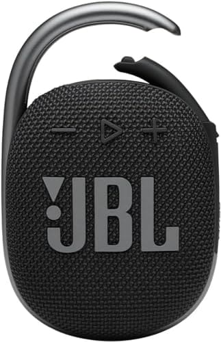 JBL Clip 4 - Bluetooth portable speaker with integrated carabiner, waterproof and dustproof, up to 10 hours of wireless music streaming, in black