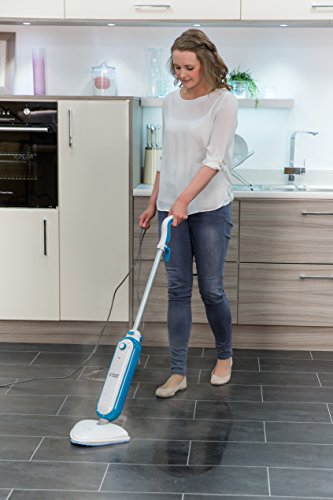 Russell Hobbs RHSM1001-G Steam and Clean Steam Mop White & Aqua - Free 2 year guarantee