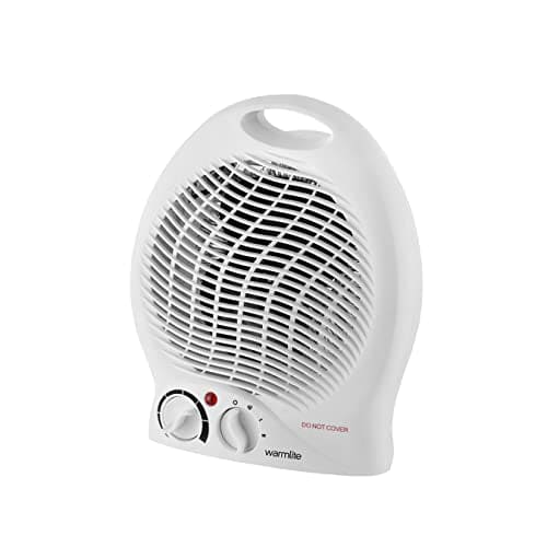 Warmlite WL44002 Thermo Fan Heater with 2 Heat Settings and Overheat Protection, 2000W, White