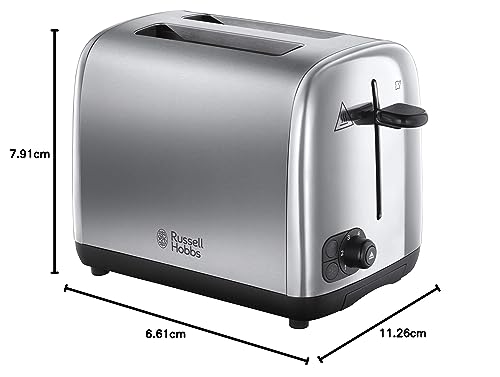 Russell Hobbs 24080 Adventure Two Slice Toaster, Stainless Steel, 2 Slice, Brushed and Polished