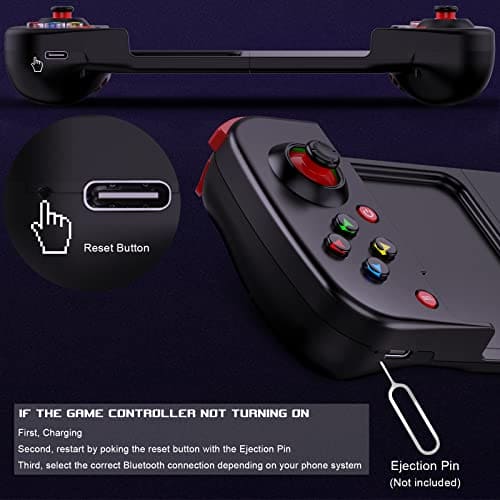 Joso Mobile Game Controller for Android, iPhone, PC with M1/M2 Programmable, Phone Controller for iPhone 14, 13, 12, 11, Samsung Galaxy, Xiaomi, OPPO, Realme, Call of Duty, Genshin Impact & More