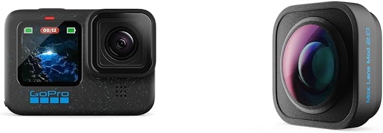 GoPro HERO12 Black - Waterproof Action Camera with 5.3K60 Ultra HD Video, 27MP Photos, HDR, 1/1.9" Image Sensor, Live Streaming, Webcam, Stabilization