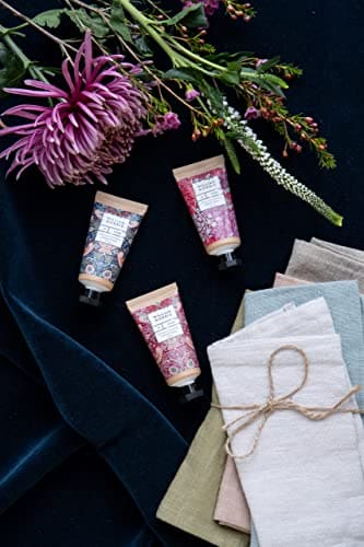 William Morris At Home Patchouli & Red Berry Hand Cream Gift Set | Enriched With Shea Butter & Essential Oils | Travel Friendly Sizes | 3 x 30ml