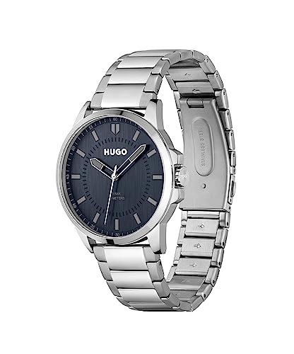 HUGO Analogue Quartz Watch for Men with Silver Stainless Steel Bracelet - 1530186