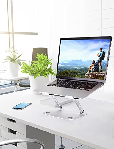 Usoun Laptop Stand, Laptop Holder, Multi-Angle Stand with Heat-Vent, Adjustable Notebook Stand for Laptop up to 17 inches, Compatible for MacBook Air, Pro, Dell, Samsung, Lenovo, Alienware