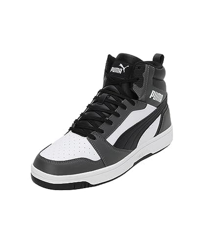 Puma Unisex Adults Rebound V6 Sneakers, Puma White-Puma Black-Shadow Gray-Puma White, 10 UK