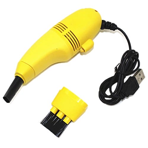 Computer Keyboard Mini Vacuum Cleaner USB Rechargeable Air Vacuum Cleaner Dust Collector Brush for Keyboard, Hairs, Crumbs, Scrap, Car, Pet House, Window Groove, Printer Camera PC Laptop