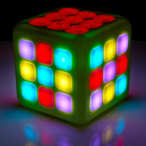 Tevo Cube-it Memory Game Flashing Cube Memory & Brain Game - 7 in 1 Handheld Games For Kids, Electronic Puzzle Games Cube - STEM Toys For Boys & Girls