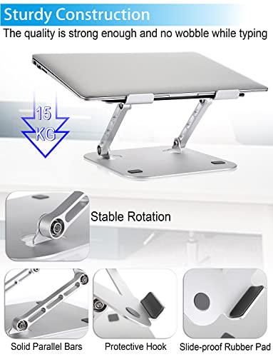 Usoun Laptop Stand, Laptop Holder, Multi-Angle Stand with Heat-Vent, Adjustable Notebook Stand for Laptop up to 17 inches, Compatible for MacBook Air, Pro, Dell, Samsung, Lenovo, Alienware