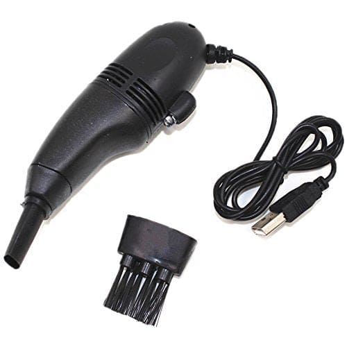 Computer Keyboard Mini Vacuum Cleaner USB Rechargeable Air Vacuum Cleaner Dust Collector Brush for Keyboard, Hairs, Crumbs, Scrap, Car, Pet House, Window Groove, Printer Camera PC Laptop