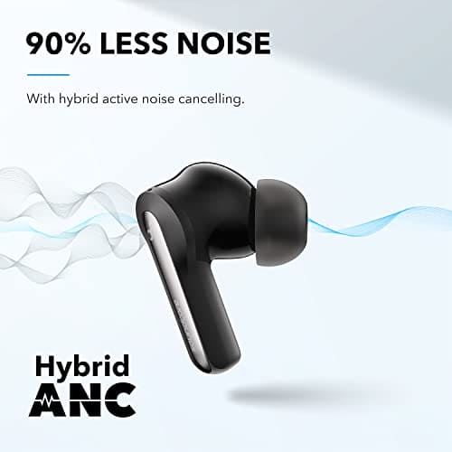 soundcore by Anker P3i Hybrid Active Noise Cancelling Earbuds, Wireless Earbuds with 4 Mics, AI-Enhanced Calls, 10mm Drivers, Powerful Sound, App for Custom EQ, 36H Playtime, Fast Charging