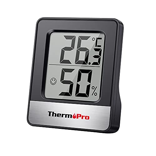 ThermoPro TP49 Small Digital Hygrometer Indoor Thermometer Room Thermometer Temperature and Humidity Meter for Home Office Comfort Reptile Thermometer