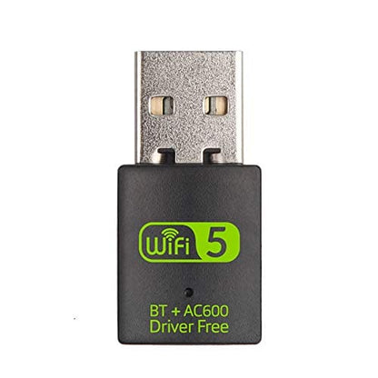 KKshop USB WiFi Bluetooth Adapter Dongle, 600mbps Dual Band 2.4G/5G Wireless WiFi dongle External Receiver Mini Dongle Network Card for Laptop Desktop PC Win10/8/8.1/7