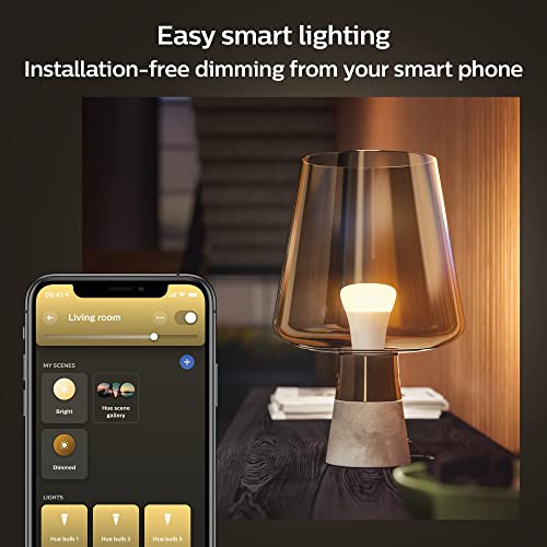 Philips Hue White A60 Smart LED Light Bulb [E27 Edison Screw] for Home Indoor Lighting with Amazon Echo and Alexa