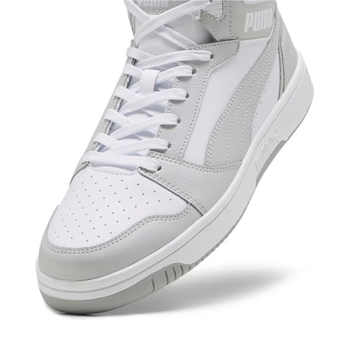 Puma Unisex Adults Rebound V6 Sneakers, Puma White-Puma Black-Shadow Gray-Puma White, 10 UK