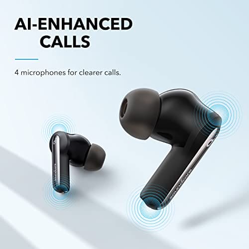 soundcore by Anker P3i Hybrid Active Noise Cancelling Earbuds, Wireless Earbuds with 4 Mics, AI-Enhanced Calls, 10mm Drivers, Powerful Sound, App for Custom EQ, 36H Playtime, Fast Charging