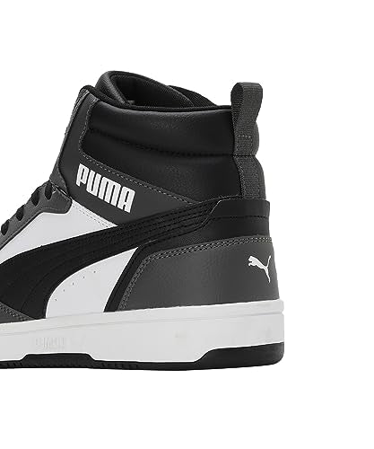 Puma Unisex Adults Rebound V6 Sneakers, Puma White-Puma Black-Shadow Gray-Puma White, 10 UK