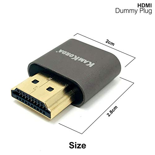 KamKorda 4K HDMI Dummy Plug Adapter HDMI Modulator Headless Ghost BTC Crypto Mining Miner Emulator for Monitors