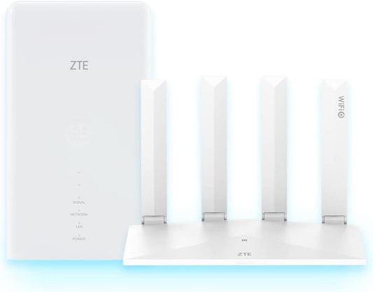 ZTE MC889 + T3000, New Gen 5G Outdoor Antenna MC889 Paired with WiFi 6 Router T3000, Strong Signal, High Performance, 5G Coverage for up to 128 Users + 2 Year Warranty