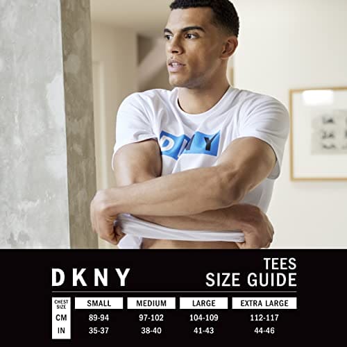 DKNY Men's Mens Dkny Long Sleeve Top in Khaki With Branded Chest Print T Shirt, Khaki, M UK