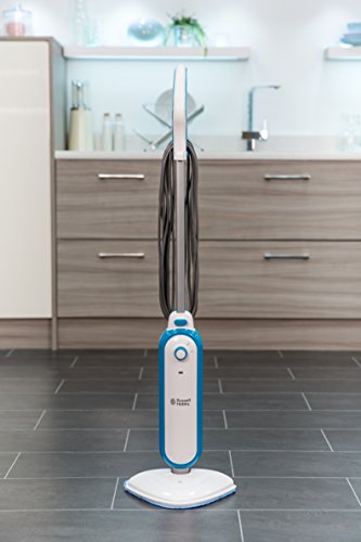 Russell Hobbs RHSM1001-G Steam and Clean Steam Mop White & Aqua - Free 2 year guarantee