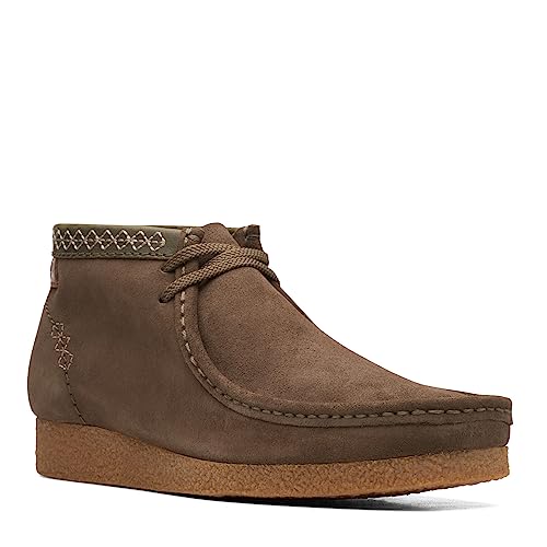 Clarks Shacre Wallabee Boot, mens Chukka, Dark Sand Suede, 8 UK (42 EU)