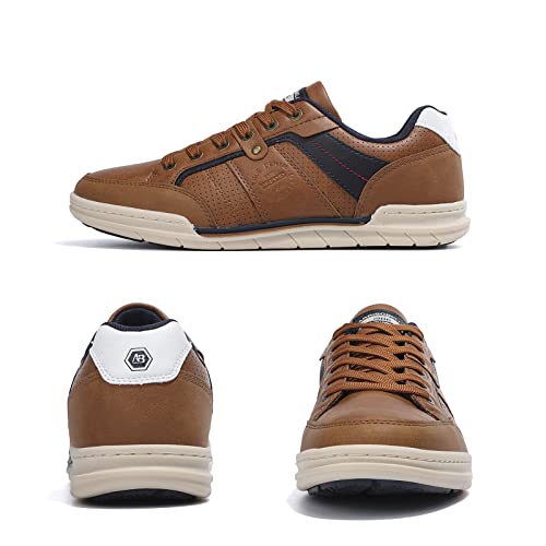 TARELO Trainers Men's Shoes Classic Sneaker Brown 7