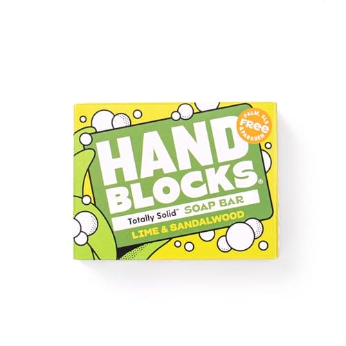 Hand Blocks: Lime & Sandalwood - Cold Processed Natural Soap Bars - Plastic, Palm, SLS, SLES & Paraben Free