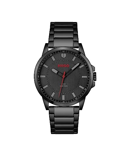 HUGO Analogue Quartz Watch for Men with Black Stainless Steel Bracelet - 1530187