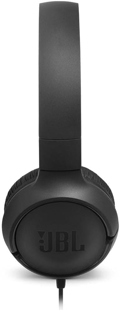 JBL T500 in Black – Over Ear Lightweight, Foldable Headphones with Pure Bass Sound – 1-Button Remote / Built-In Microphone