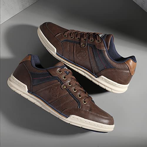 TARELO Trainers Men's Shoes Classic Sneaker Brown 7