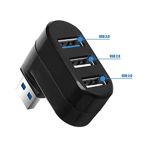 Triamisu 3.0 High Speed Usb Multi-Hub - For Pc Laptop Usb Hub 3/6 Port Usb Hub 3.0 Multi-Hub Usb Splitter 2.0 Hab 1 Multiple Adapter Usb 3.0 Card Reader - Black