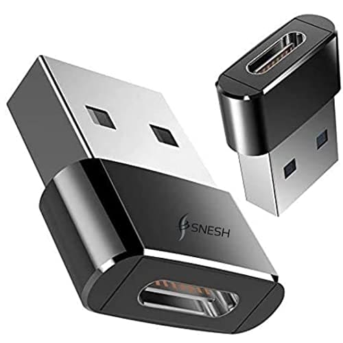 SNESH-2 Pack USB-C Female to USB Male Adapter, USB C to USB A Adapter Compatible with Mbook, Notebook, Tablet, Smartphon