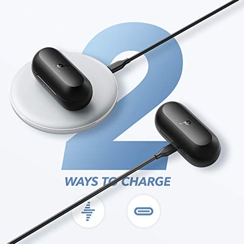 soundcore Wireless Earbuds, by Anker Life A1 Bluetooth Earbuds, Powerful Customized Sound, 35H Playtime, Wireless Charging, USB-C Fast Charge, IPX7 Waterproof, Button Control, Commute, Sports