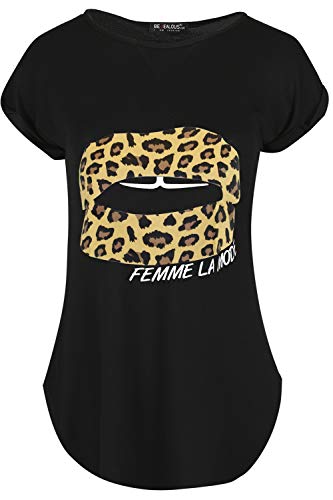 Fashion Star Womens Plain Curved Hem Jersey T-Shirt Top