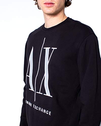 Armani Exchange Men's Icon Project Sweatshirt, Black (Black 1200), Medium