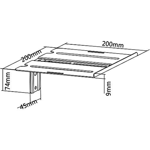 Part King Shelf Bracket for DVD Player Console Sky Freeview Box etc - Attaches to the VESA mounting holes and provides a shelf above your TV