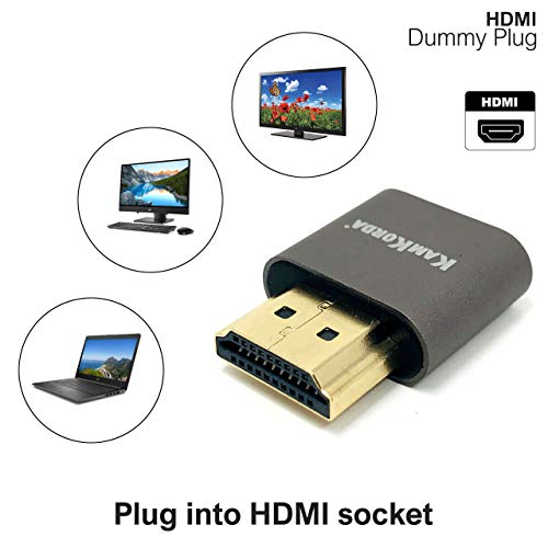 KamKorda 4K HDMI Dummy Plug Adapter HDMI Modulator Headless Ghost BTC Crypto Mining Miner Emulator for Monitors