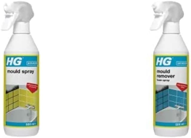 HG Mould Spray, Effective Mould Spray & Mildew Cleaner, Removes Mouldy Stains From Walls, Tiles, Silicone Seals & More - 500ml