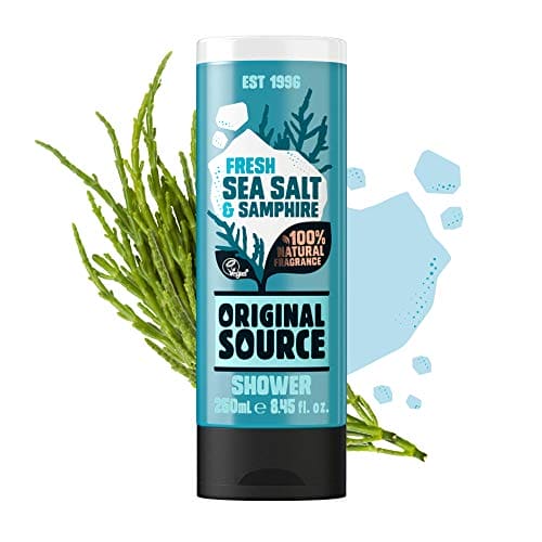 Original Source Shower Gel Set 4 x 250ml NEW Fragrance Fresh Sea Salt & Samphire, Sweet Rhubarb and Raspberry, Zingy Lime and Tropical Coconut & Shea Butter