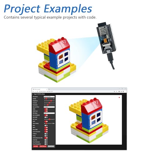 FREENOVE ESP32-WROVER CAM Board (Compatible with Arduino IDE), Onboard Camera Wireless, Python C Code, Detailed Tutorial, Example Projects