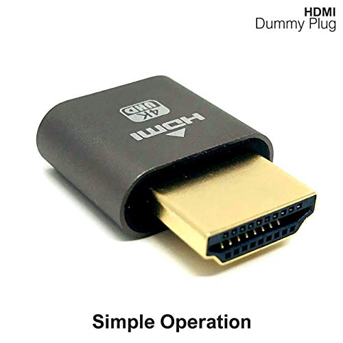 KamKorda 4K HDMI Dummy Plug Adapter HDMI Modulator Headless Ghost BTC Crypto Mining Miner Emulator for Monitors