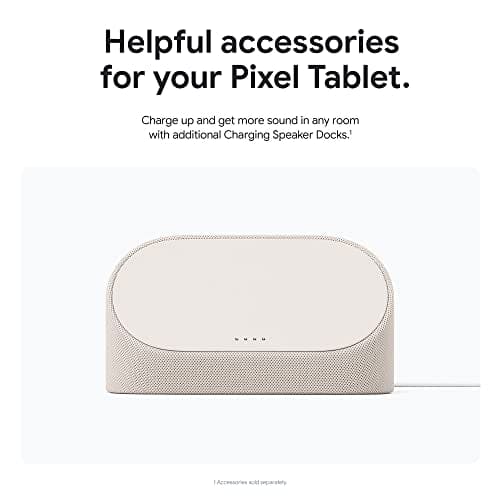 Google Pixel Tablet with Charging Speaker Dock (11 Inch Display, 128 GB Storage, Android, 8 GB RAM) – Porcelain