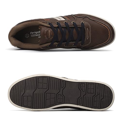 TARELO Trainers Men's Shoes Classic Sneaker Brown 7