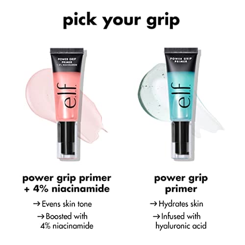 e.l.f. Power Grip Primer, Gel-Based & Hydrating Face Primer For Smoothing Skin & Gripping Makeup, Moisturizes & Primes, 6 Oz, Clear