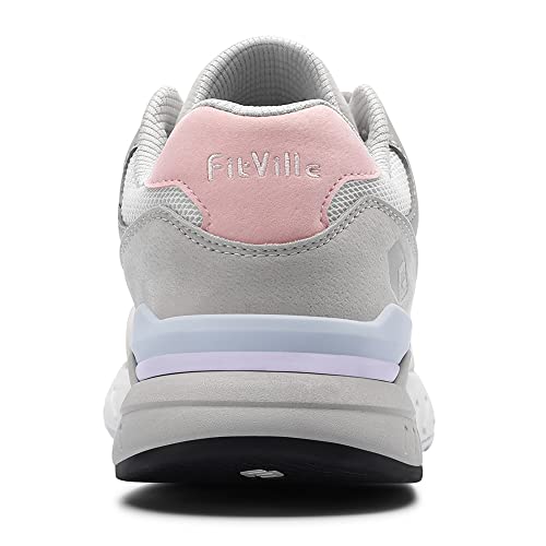 FitVille Womens Extra Wide Fit Trainers Ladies Walking Running Shoes Comfortable Sneakers for Flat Feet Plantar Fasciitis, Light Purple, 4 UK X-Wide