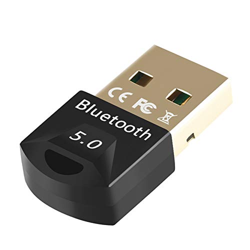 EasyULT USB Bluetooth 5.0 Adapter for PC Laptop, Wireless Bluetooth Dongle/Receiver for windows 10/8/8.1/7/XP, Plug and Play, Wireless Transfer for Headset Speaker Keyboard Mouse Printer