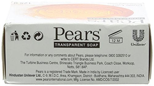 Pears Transparent Amber Soap, 125g