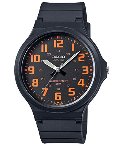 Casio Men's Watch in Resin/Acrylic Glass with Neo Display & Buckle - Water Resistant to 50 m